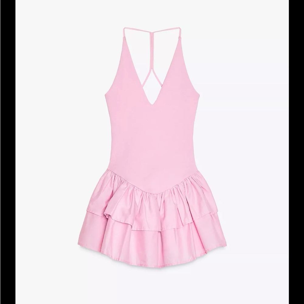 Zara Pink Mini Dress - Picture 3 of 4